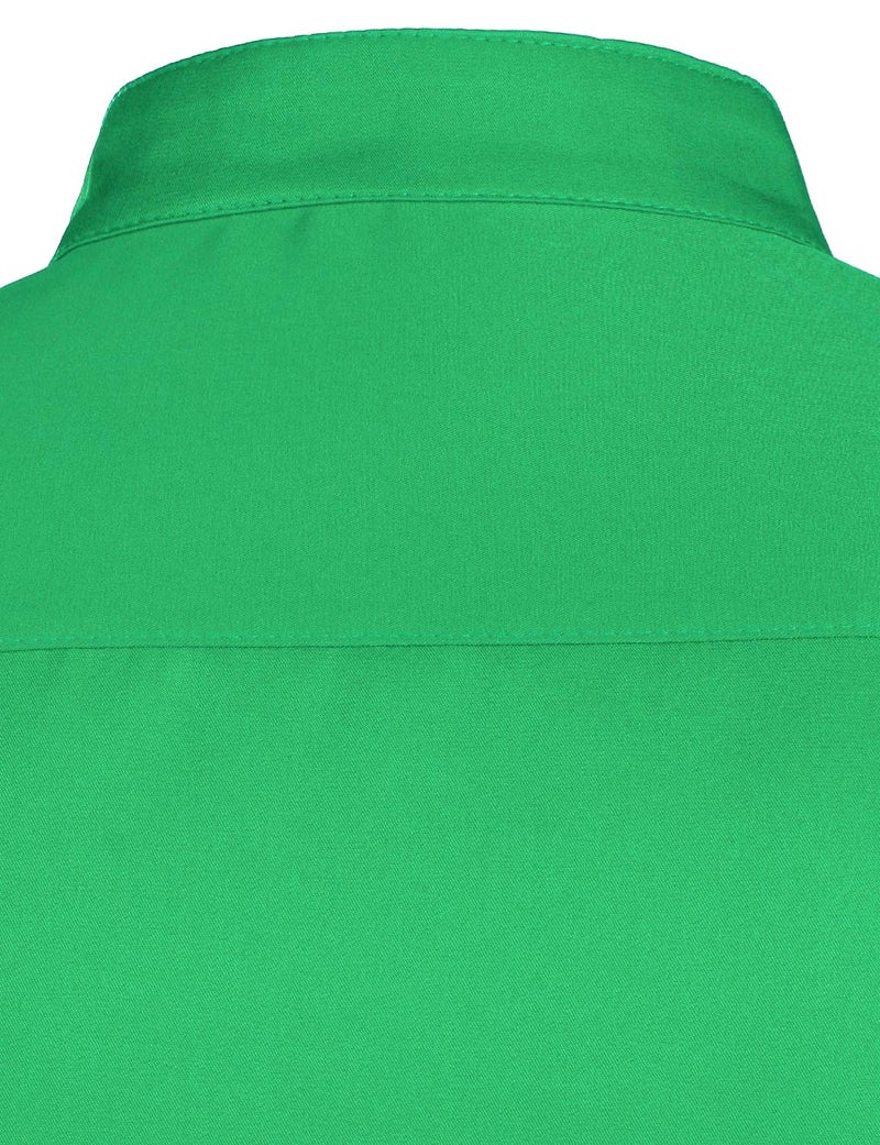ZEROYAA Men's Banded Collar Slim Fit Long Sleeve Casual Button Down Dress Shirts with Pocket ZLCL09 Shamrock Green Large - Image 5